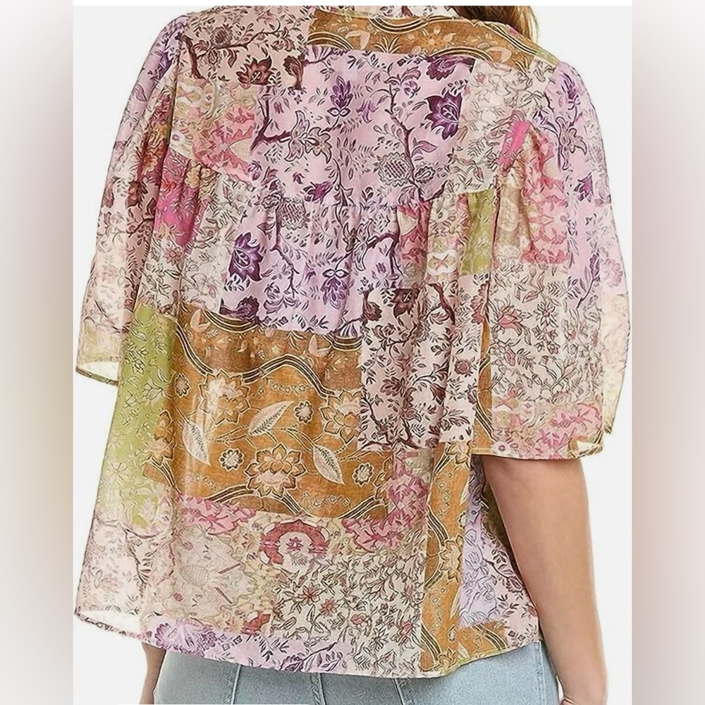 JOHNNY WAS MULTICOLOR PATCHWORK BLOUSE. - image 7